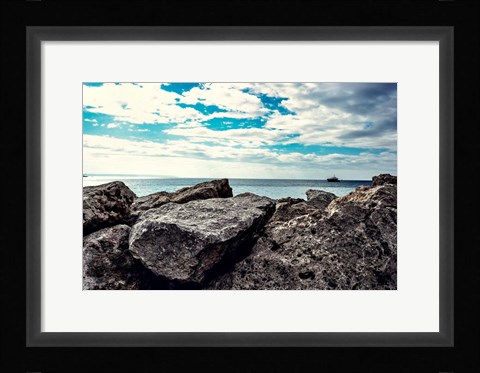 Framed Spanish Coast I Print