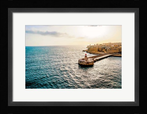 Framed Lighthouse Village Print