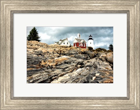 Framed Harbor Lighthouse II Print