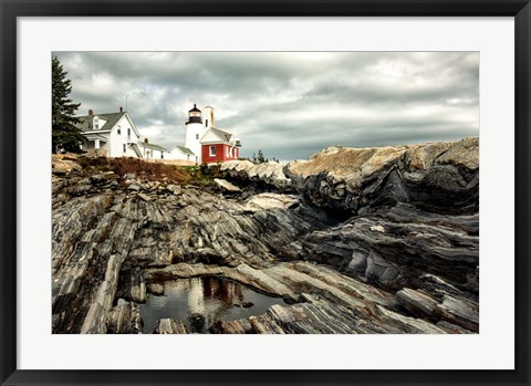 Framed Harbor Lighthouse I Print