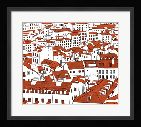 Framed Mid Town View Print