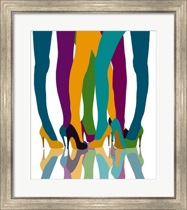 Framed Colorful Legs Print