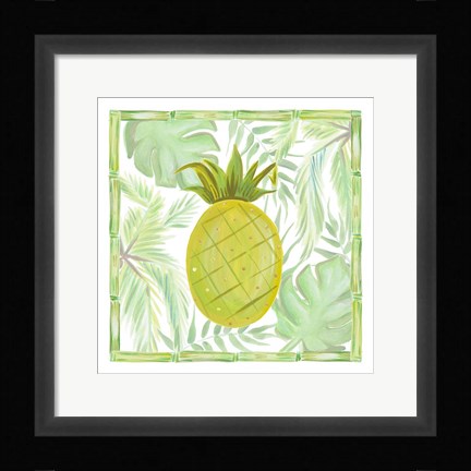 Framed Tropical Pineapple I Print