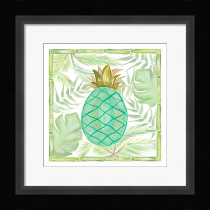 Framed Tropical Pineapple II Print