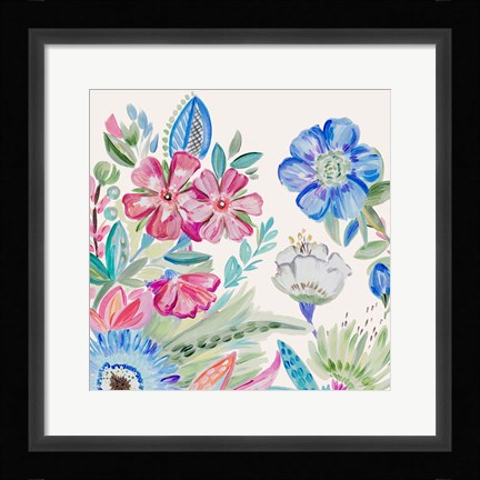 Framed Spring Flower Garden III Print