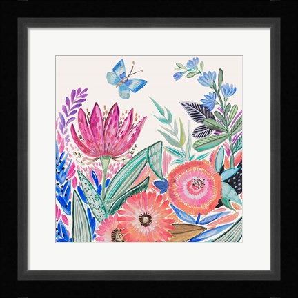 Framed Spring Flower Garden IV Print