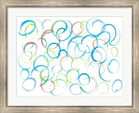 Framed Colorfully Cool Circles Print