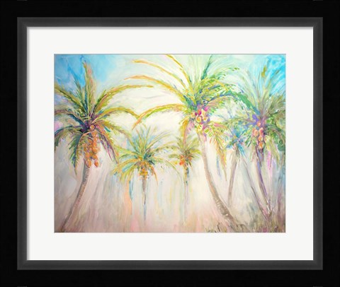 Framed Watercolor Palms Scene Print