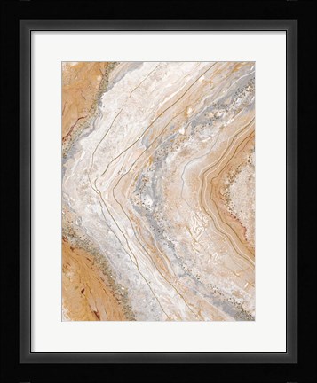 Framed Cool Earth Marble Abstract Print