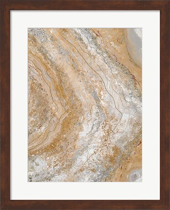 Framed Cool Earth Marble Abstract II Print