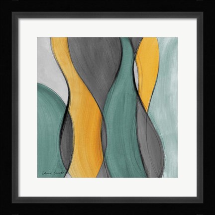 Framed Coalescence in Gray I Print