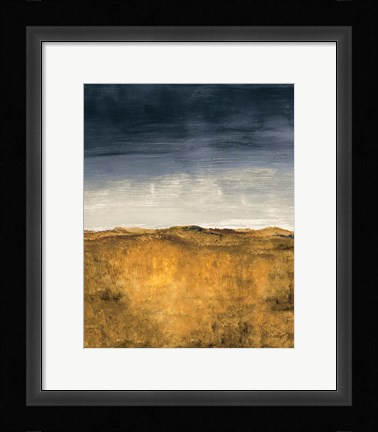 Framed Blue Modern Landscape I Print