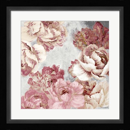 Framed Florals in Pink and Cream Print