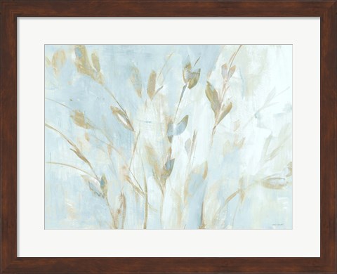 Framed Soft Misty Leaves Print