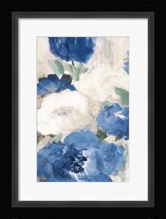 Framed Blue Flower Power I Print