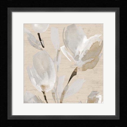 Framed Neutral Tulips II Print