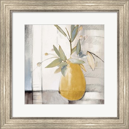 Framed Golden Afternoon Bamboo Leaves II Print