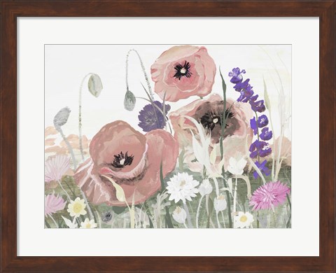 Framed Victory Pink Poppies I Print