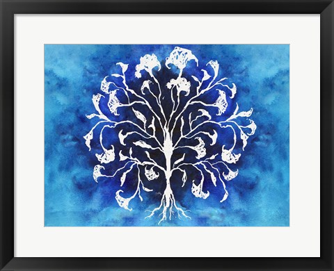 Framed Coral Blues I Print
