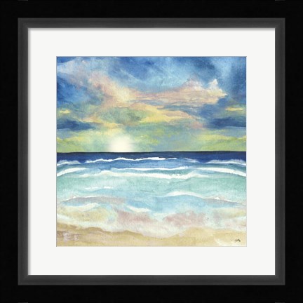 Framed Ocean Tones I Print