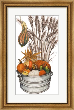 Framed Harvest Bounty Tub III Print