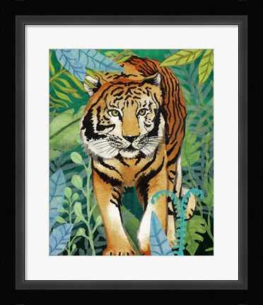 Framed Tiger In The Jungle II Print