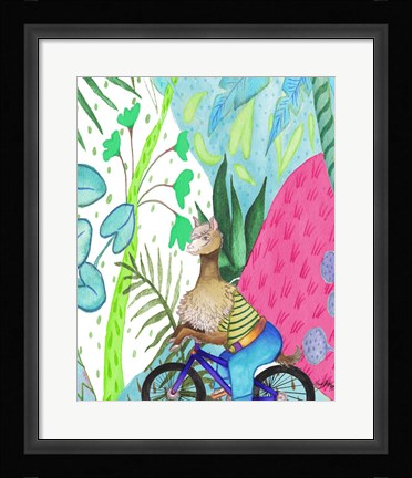 Framed What A Wild Llama Ride Print
