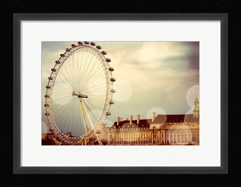 Framed London Ferris Wheel Print