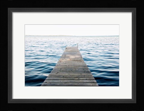 Framed Lake Dock Print