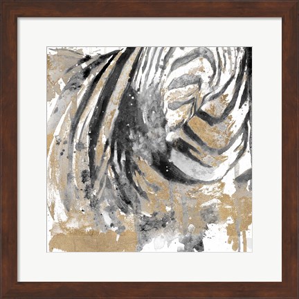 Framed Zebra Striped Abstract Print