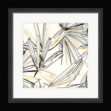 Framed Selva Black And Gold Sketch II Print