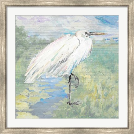 Framed Wild Egret Print