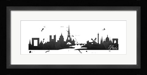 Framed Paris Skyline Print