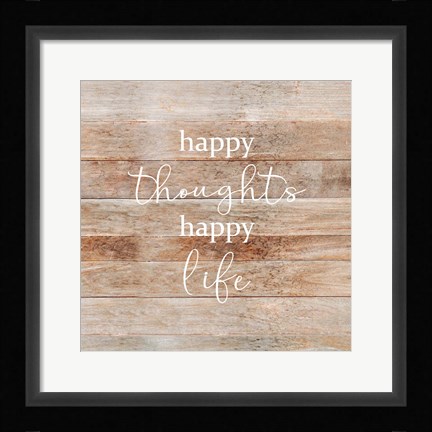 Framed Happy Thoughts Print