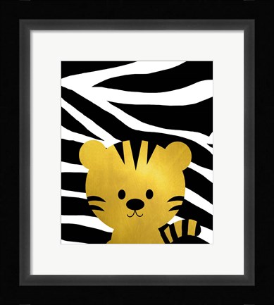 Framed Gold Baby Tiger Print