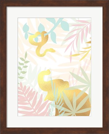 Framed Golden Modern Safari I Print