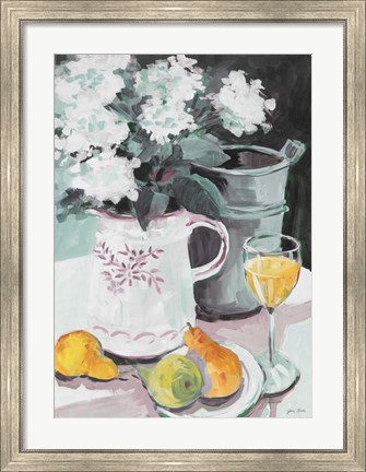 Framed Pitcher of Flowers Print