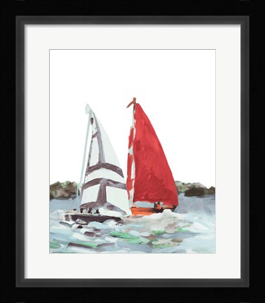 Framed Line Regatta I Print