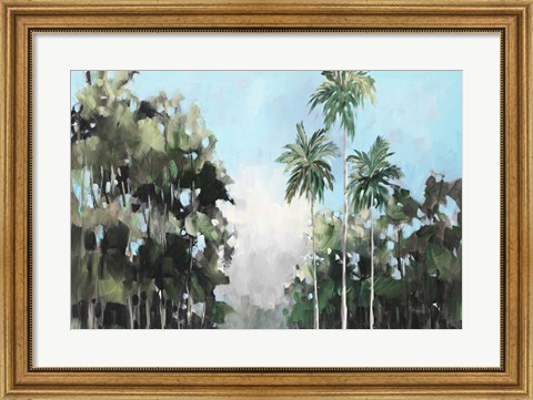 Framed Palms On The Coast Print