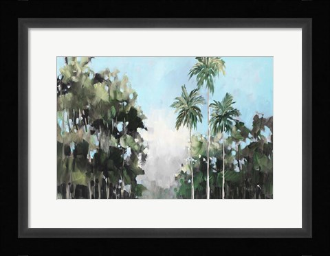 Framed Palms On The Coast Print