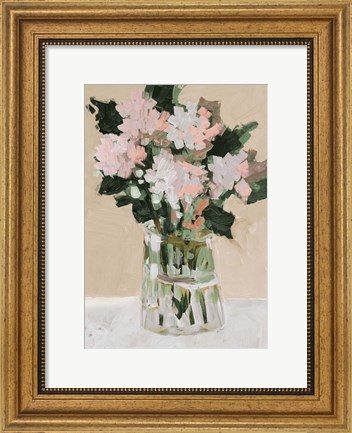 Framed Pink Flower Arrangement Print