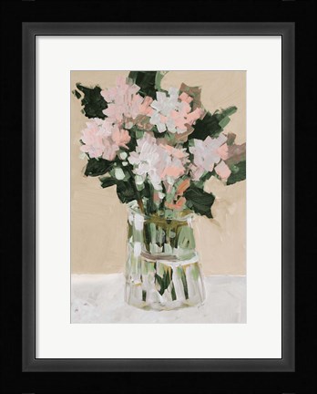 Framed Pink Flower Arrangement Print