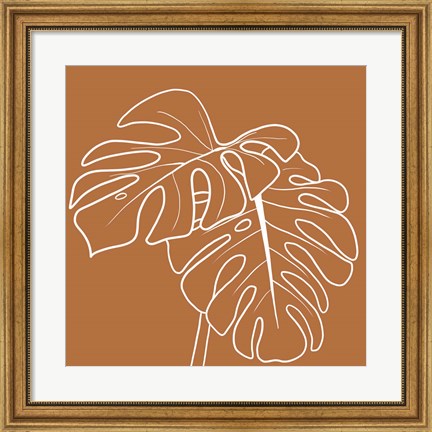 Framed Terracotta Palms Square Print