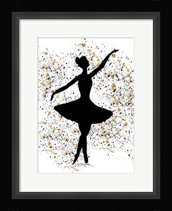 Framed Ballerina Silhouette II Print
