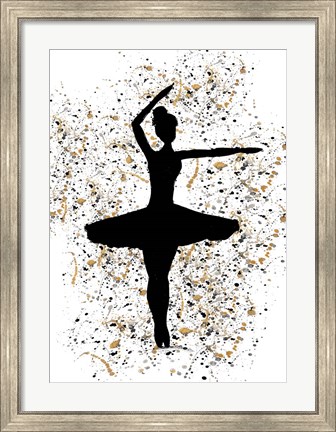 Framed Ballerina Silhouette III Print