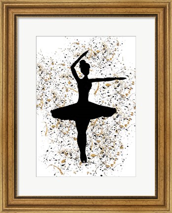 Framed Ballerina Silhouette III Print