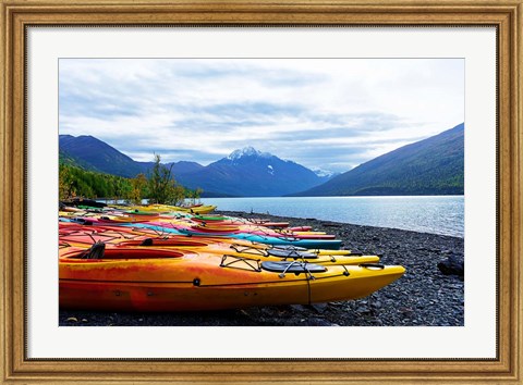 Framed Mountain Lake Adventure Print