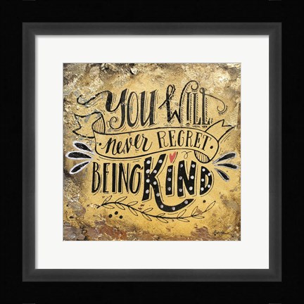Framed Being Kind Print