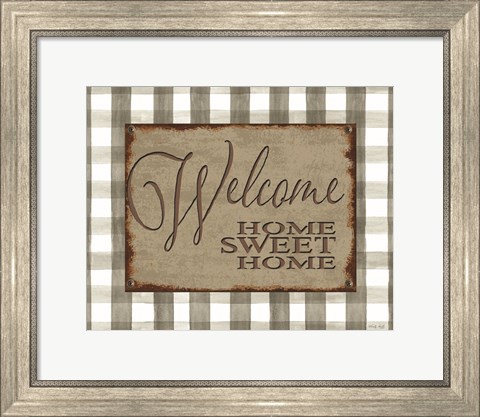 Framed Welcome Home Sweet Home Print