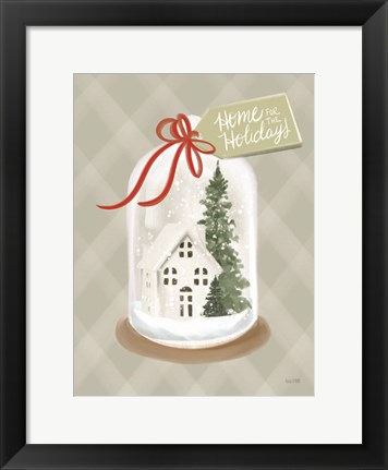 Framed Home for the Holidays Snow Globe Print